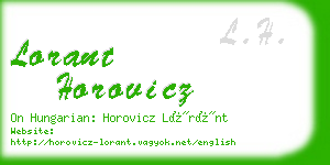 lorant horovicz business card